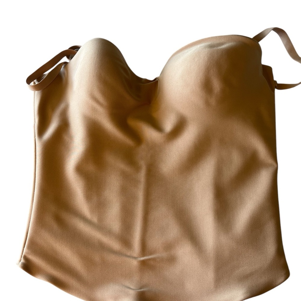 Skims Seamless Tan Strapless Bra